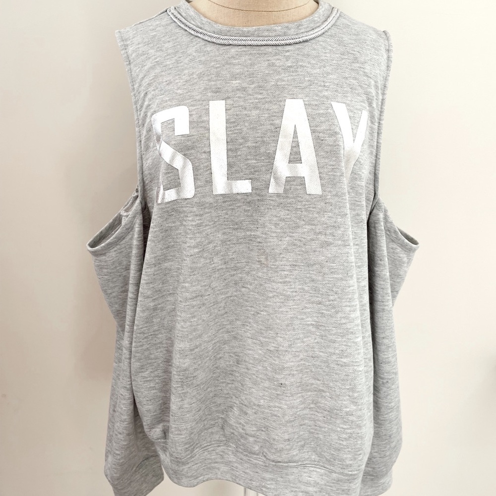 SLAY - off the shoulder sweatshirt